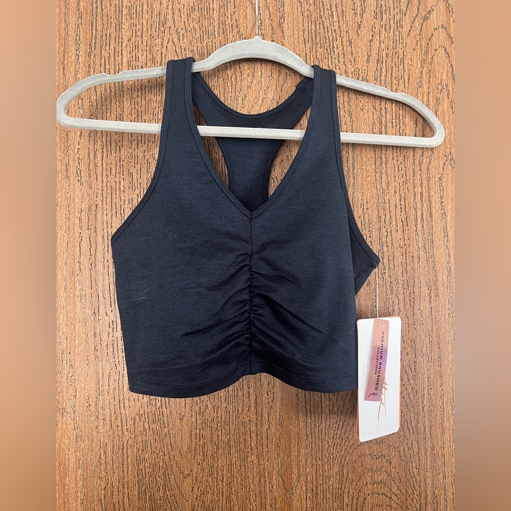 Gottex Navy Blue Ruched Sports Bra